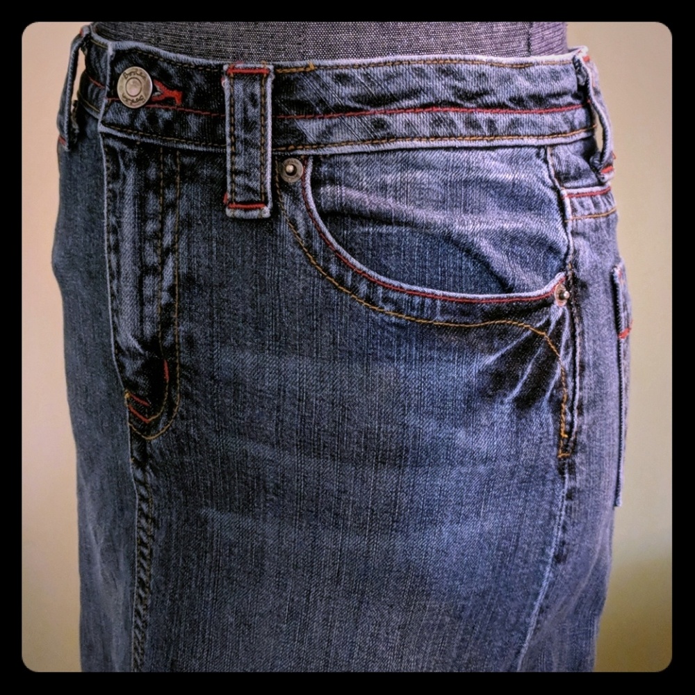 Denim Pencil Skirt